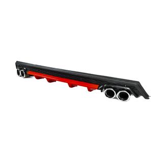 Universal Rear Diffuser DPT V-13 (ABS) (Red+Black Gloss) photo 2