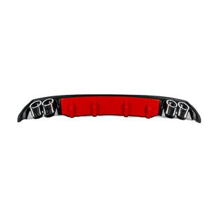 Universal Rear Diffuser DPT V-13 (ABS) (Red+Black Gloss) photo 4