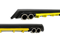 Universal Rear Diffuser DPT V-14 (ABS) (Yellow+Black Gloss) photo 1
