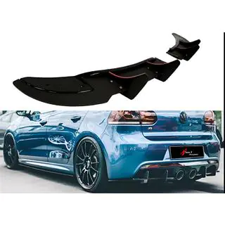 Rear Diffuser DPT V-2 (matte black) Volkswagen Golf 6 2008-2014 photo 1
