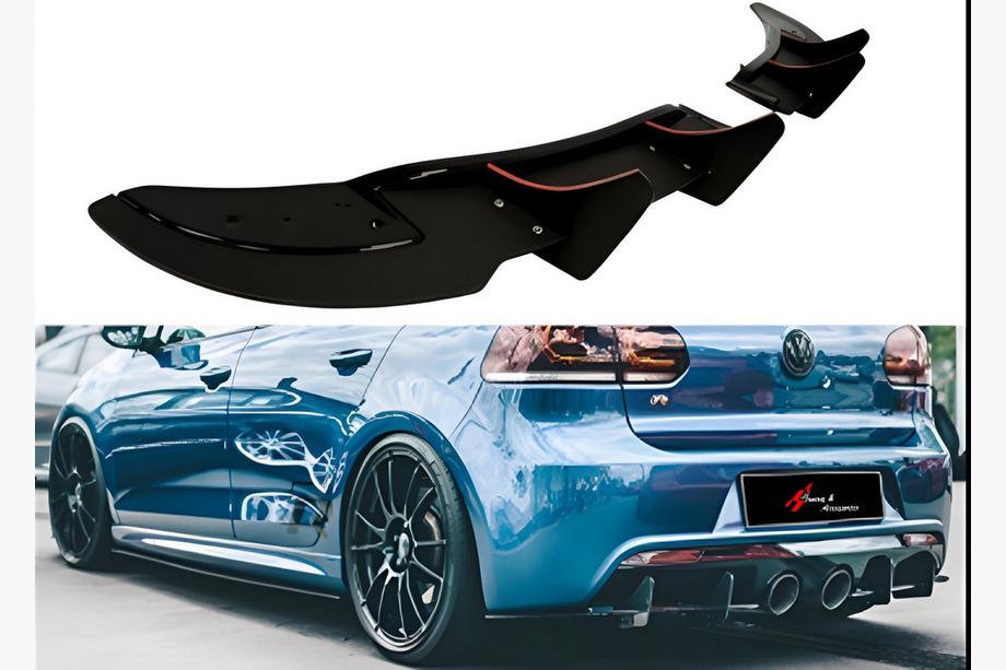 Volkswagen Golf 6 2008-2014 Rear Diffuser DPT V-2 (matte black) Image