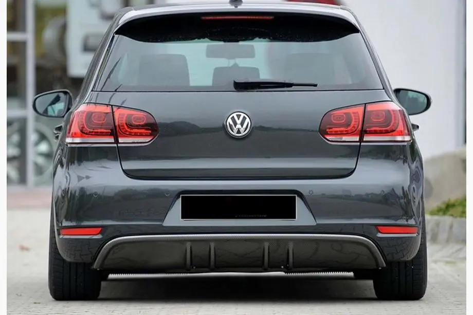 Volkswagen Golf 6 2008-2014 Rear Diffuser DPT V-3 (for GTI, Gloss Black) Image