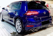 Volkswagen Golf 7/E-Golf 2012-2020 Rear Diffuser DPT V-1 (2017-2019, Gloss Black) photo 1