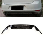 Volkswagen Golf 7/E-Golf 2012-2020 Rear Diffuser DPT V-3 (for GTI, 2012-2017, Gloss Black) photo 1