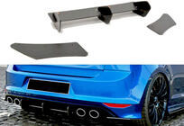 Volkswagen Golf 7/E-Golf 2012-2020 Rear Diffuser DPT V-4 (for R / R-Line, 2012-2019, Matte Black) photo 1