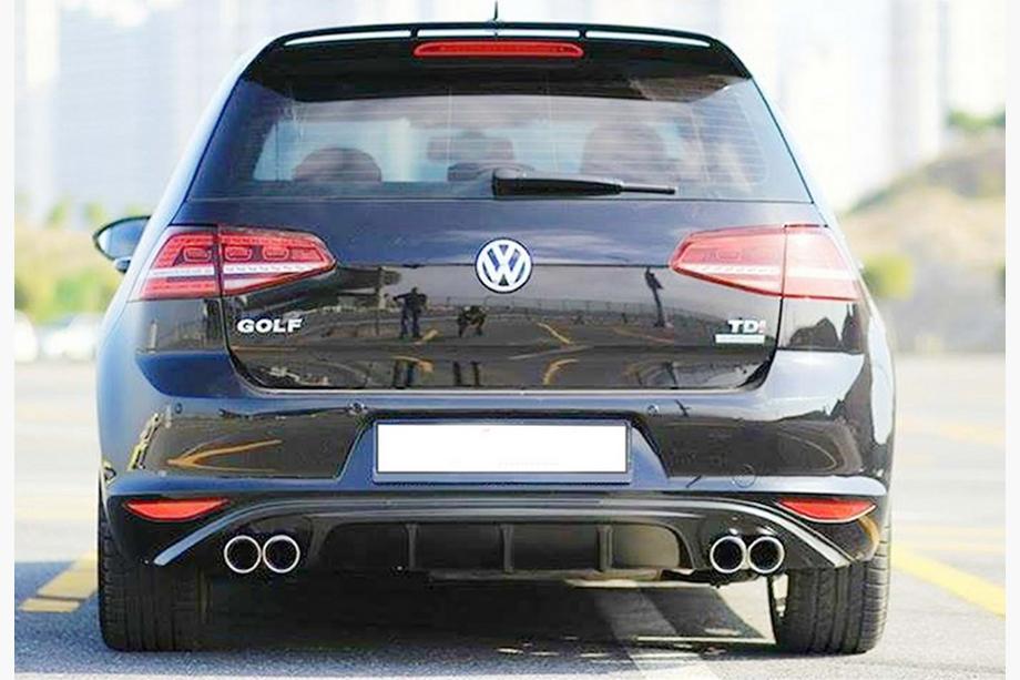 Volkswagen Golf 7/E-Golf 2012-2020 Rear Diffuser DPT V-6 (2012-2017, Gloss Black) Photo 2