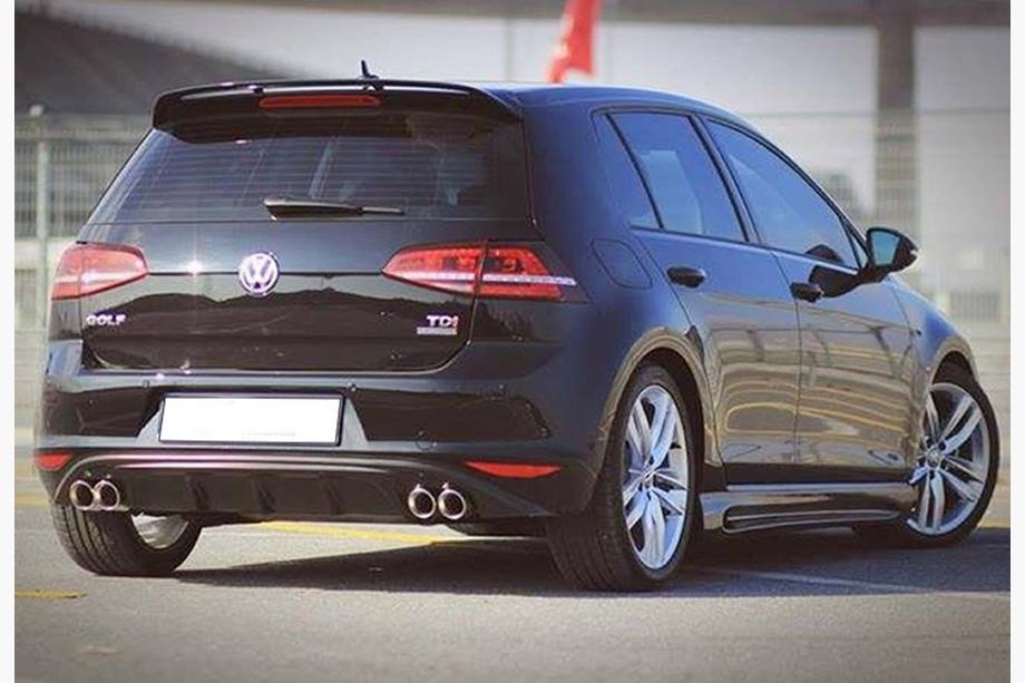 Volkswagen Golf 7/E-Golf 2012-2020 Rear Diffuser DPT V-6 (2012-2017, Gloss Black) Photo 3