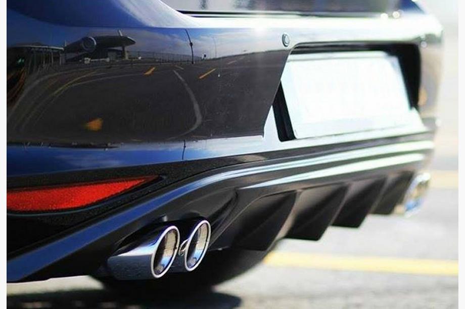 Volkswagen Golf 7/E-Golf 2012-2020 Rear Diffuser DPT V-6 (2012-2017, Gloss Black) Photo 1