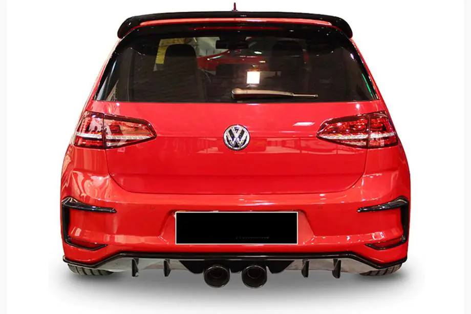 Volkswagen Golf 7/E-Golf 2012-2020 Rear Diffuser DPT V-7 (2012-2017, Gloss Black) Image