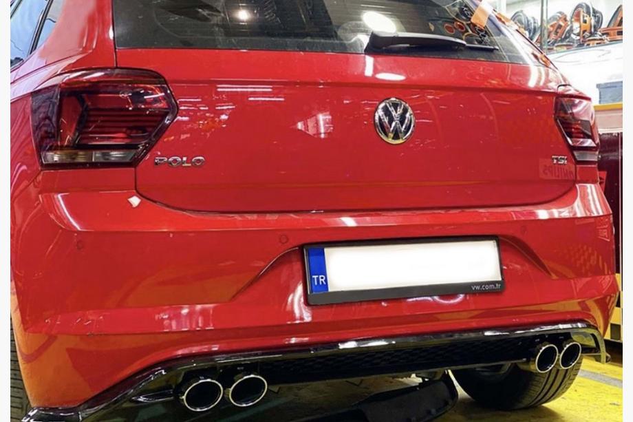 Volkswagen Polo 2017- Rear Diffuser DPT V-1 (Gloss Black) Image