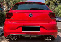 Volkswagen Polo 2017- Rear Diffuser DPT V-2 (Gloss Black) photo 1