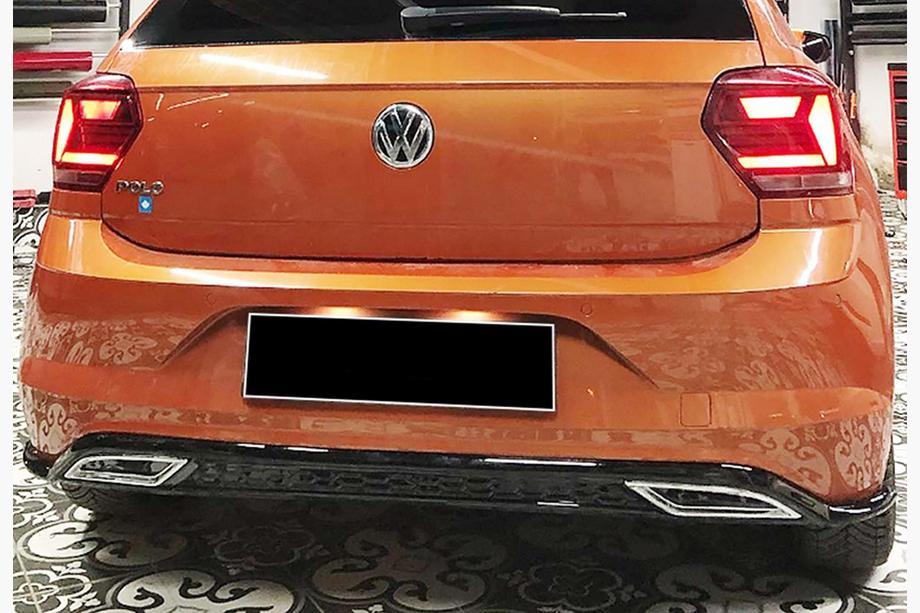 Volkswagen Polo 2017- Rear Diffuser DPT V-3 (Gloss Black) Image