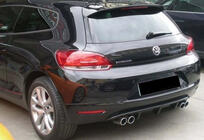 Volkswagen Scirocco 2008-2017 Rear Diffuser DPT V-2 (2008-2013, Gloss Black) photo 1