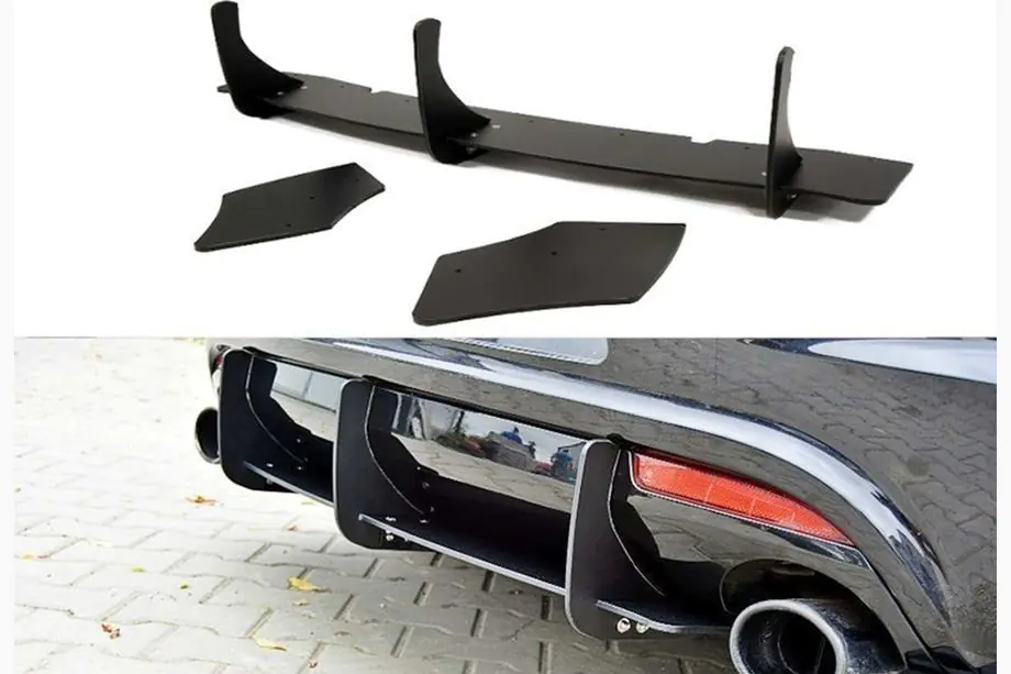 Volkswagen Scirocco 2008-2017 Rear Diffuser DPT V-4 (2008-2017, Gloss Black) Image