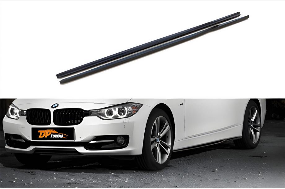 BMW 3 Series F30/F31 2012-2019 DPT Door Sill Covers (for Base Side Skirts, Gloss Black) Image