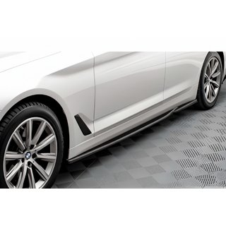 DPT V-2 Side Skirt Extensions (for M-Sport/M5 side skirts, Gloss Black) BMW 5 Series G30/G31 2017–2023 photo 1