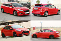 Ford Focus III 2011-2017 Side Skirts DPT (SD, 2015-2017, Gloss Black) photo 1