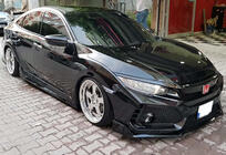Honda Civic Sedan X 2016-2021 Side Skirts DPT V-4 (Gloss Black) photo 1