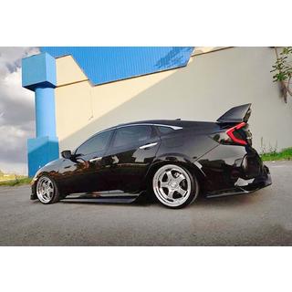 Side Skirts DPT V-4 (Gloss Black) Honda Civic Sedan X 2016-2021 photo 3