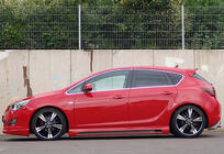 Opel Astra J 2009-2015 Side Skirts DPT V-2 (Gloss Black) photo 3