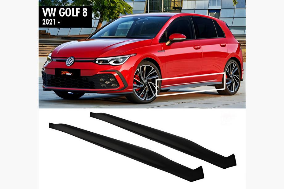 Volkswagen Golf 8 2019- Side Skirts DPT V-2 (Gloss Black) Photo 1