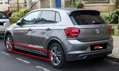 Volkswagen Polo 2017- Side Skirts DPT V-2 (Gloss Black) photo 1