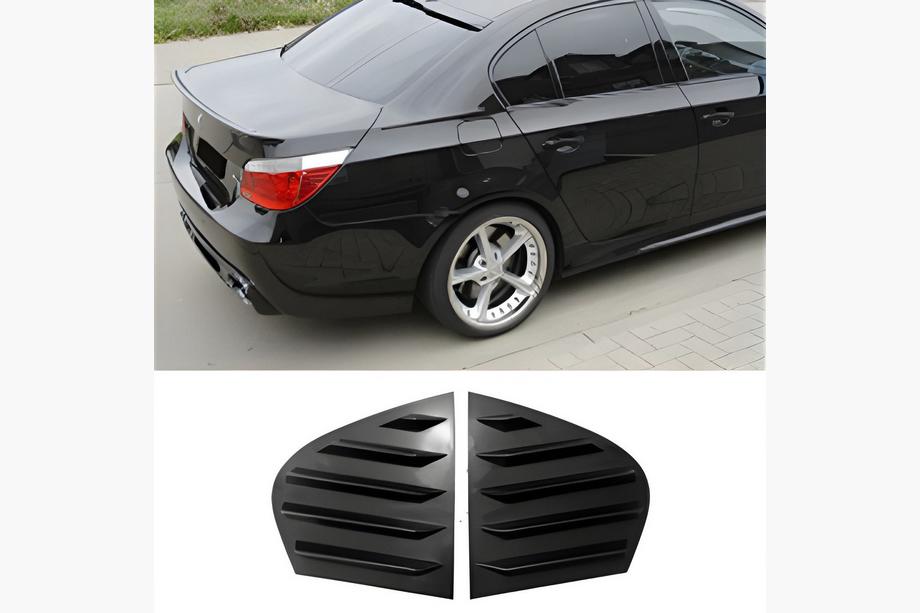 BMW 5 Series E60/E61 2003-2010 Rear Window Covers DPT (Gloss Black, 2pcs) Image