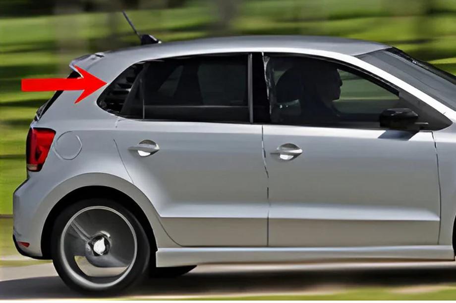 Volkswagen Polo 2010-2017 Rear Window Covers DPT (Gloss Black, 2pcs) Image