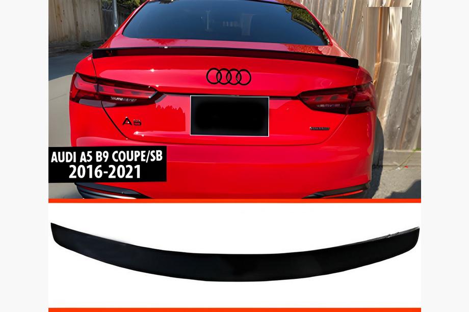 Audi A5 2016-2025 DPT V-2 Rear Spoiler (2016-2021, Coupe/Sedan, Gloss Black) Photo 1