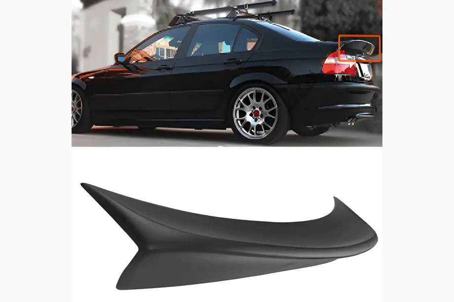 BMW 3 Series E46 1998-2006 CSL-Style V2 Spoiler (for SD, Gloss Black) Image