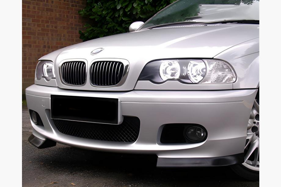 BMW 3 Series E46 1998-2006 Front Bumper Lip Flap DPT (Gloss Black) Image