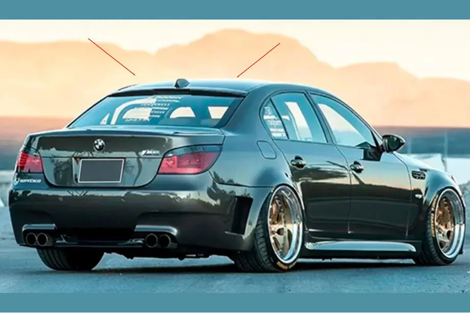 BMW 5 Series E60/E61 2003-2010 Rear Spoiler DPT V-2 (Gloss Black) Image