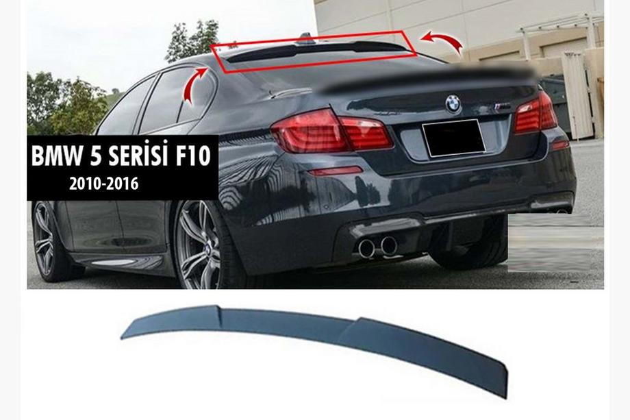 BMW 5 Series F10/F11 2010–2016 M4-Style V1 Rear Spoiler (for F10, Gloss Black) Photo 1