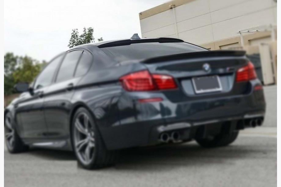 BMW 5 Series F10/F11 2010–2016 M4-Style V1 Rear Spoiler (for F10, Gloss Black) Photo 4