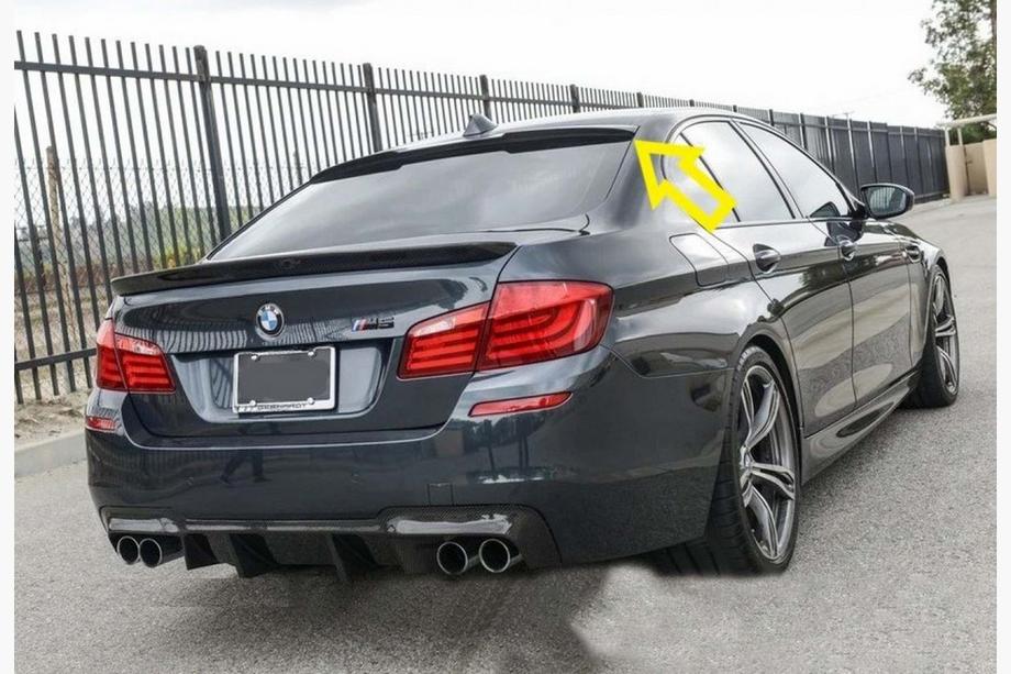 BMW 5 Series F10/F11 2010–2016 M4-Style V1 Rear Spoiler (for F10, Gloss Black) Photo 3