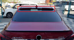Fiat Tipo 2016- Rear Window Visor DPT (Gloss Black) photo 1