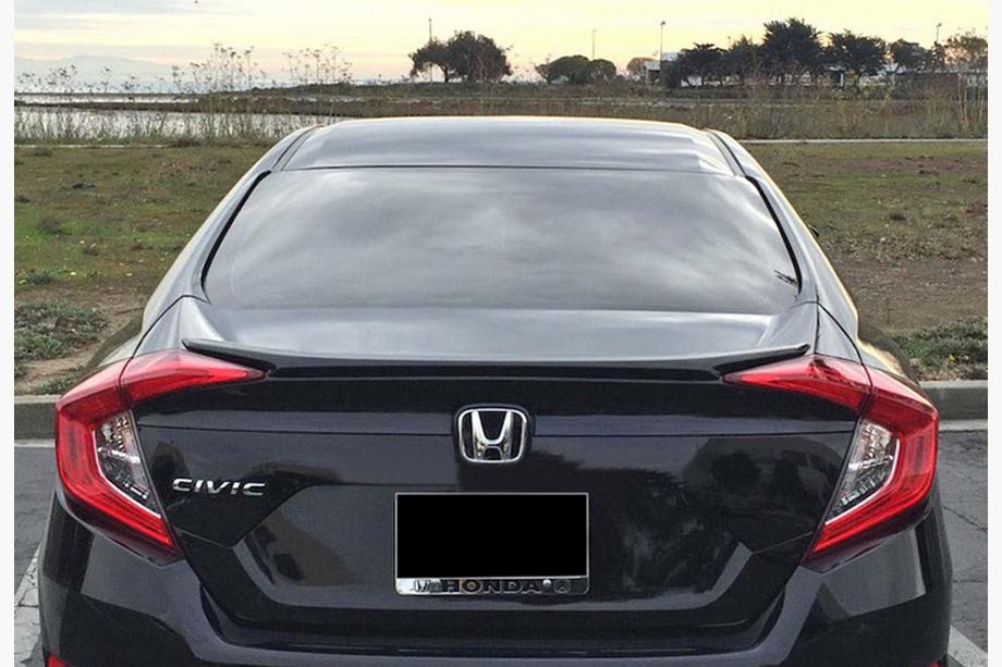 Honda Civic Sedan X 2016-2021 DPT Spoiler (primed for painting) Image