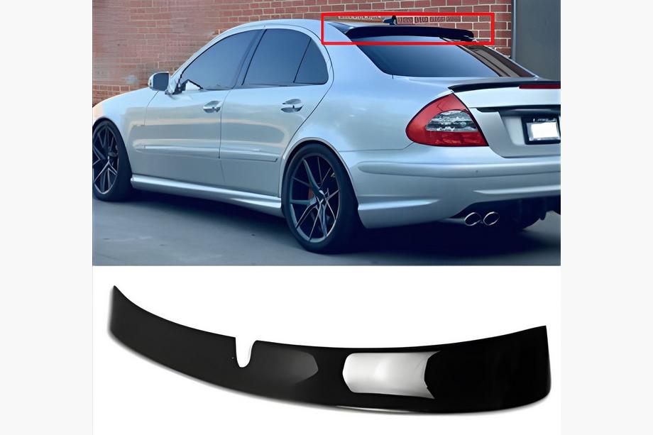 Mercedes E-class W211 2002-2009 Rear Window Visor DPT (2002-2006, Gloss Black) Image