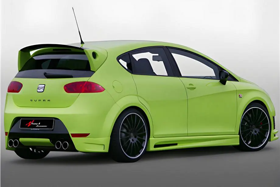 Seat Leon 2005-2012 DPT V-2 rear spoiler (2009-2012, primed for painting) Image