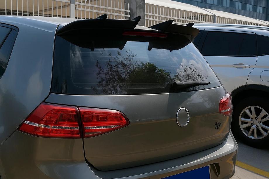 Volkswagen Golf 7/E-Golf 2012-2020 DPT V-7 Spoiler (for Base HB, Gloss Black) Photo 2