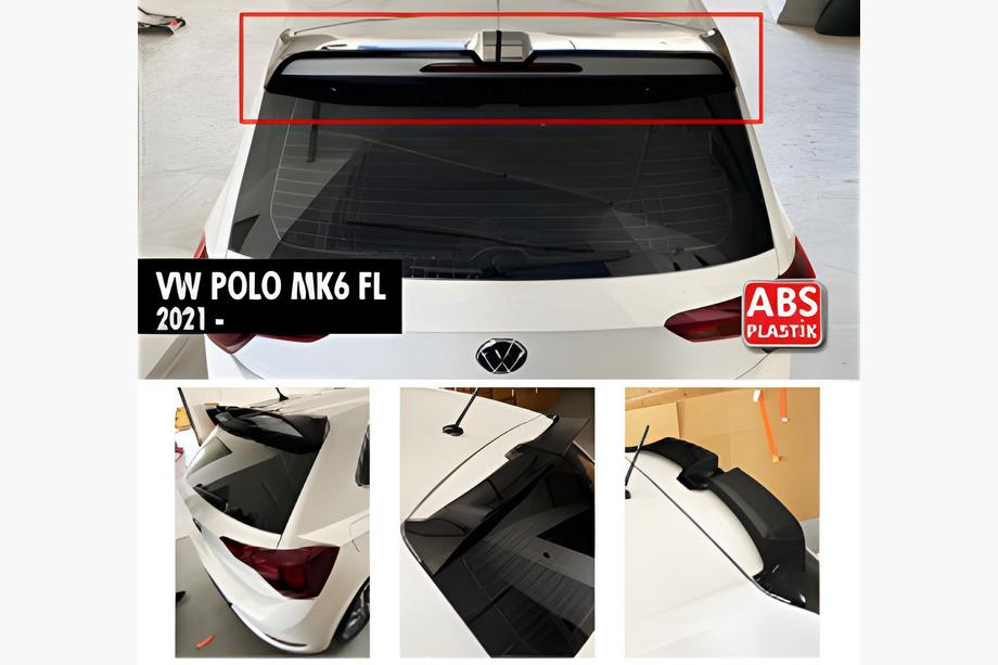 Volkswagen Polo 2017- DPT V-1 Spoiler (2021+, HB, Gloss Black) Image
