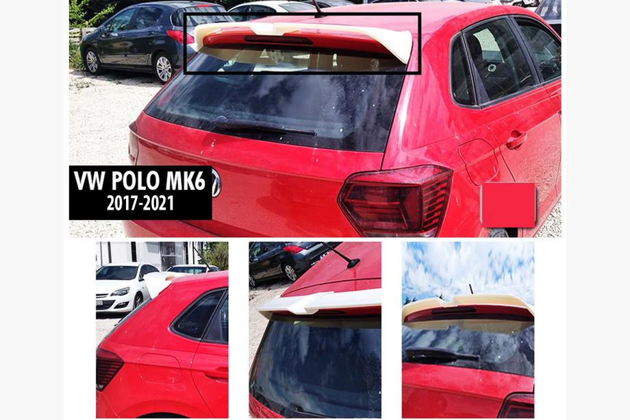 Volkswagen Polo 2017- Rear Spoiler DPT V-4 (2017-2021, HB, Gloss Black) Image