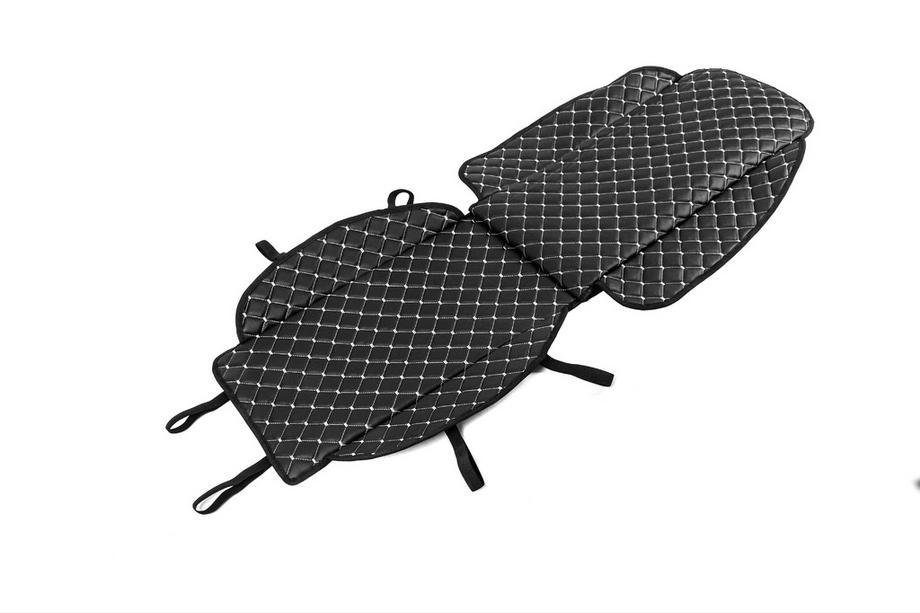 Car Seat Cover Pad (1 pc, Black with Grey Stitching) Photo 3