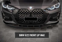 BMW 4 Series G22/23/26 2020- Front Lip DPT V-1 (for G22/G23, Gloss Black) photo 1
