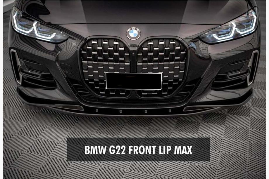 BMW 4 Series G22/23/26 2020- Front Lip DPT V-1 (for G22/G23, Gloss Black) Image