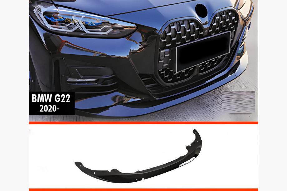 BMW 4 Series G22/23/26 2020- Front Lip DPT V-2 (for G22/G23, Gloss Black) Image
