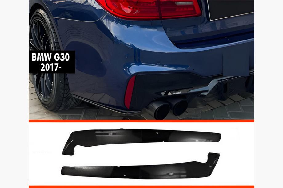 BMW 5 Series G30/G31 2017–2023 DPT rear FLAP add-on trims (for M-Sport/M5 F90, gloss black) Photo 1