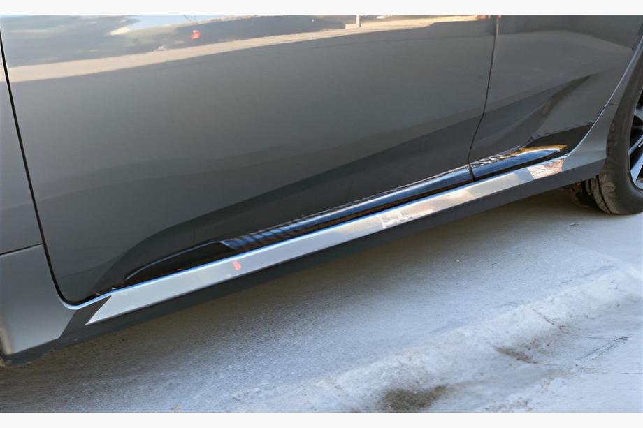 Honda Civic Sedan X 2016-2021 Door Moldings DPT (Black Gloss) Image