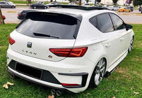 Seat Leon 2013-2020 Rear bumper extensions DPT (2017-2020, 2pcs, gloss black) photo 3
