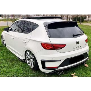 Rear bumper extensions DPT (2017-2020, 2pcs, gloss black) Seat Leon 2013-2020 photo 1